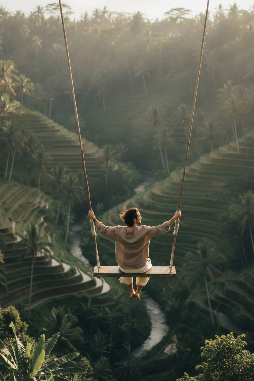 Example of the Bali Jungle AI photoshoot pack