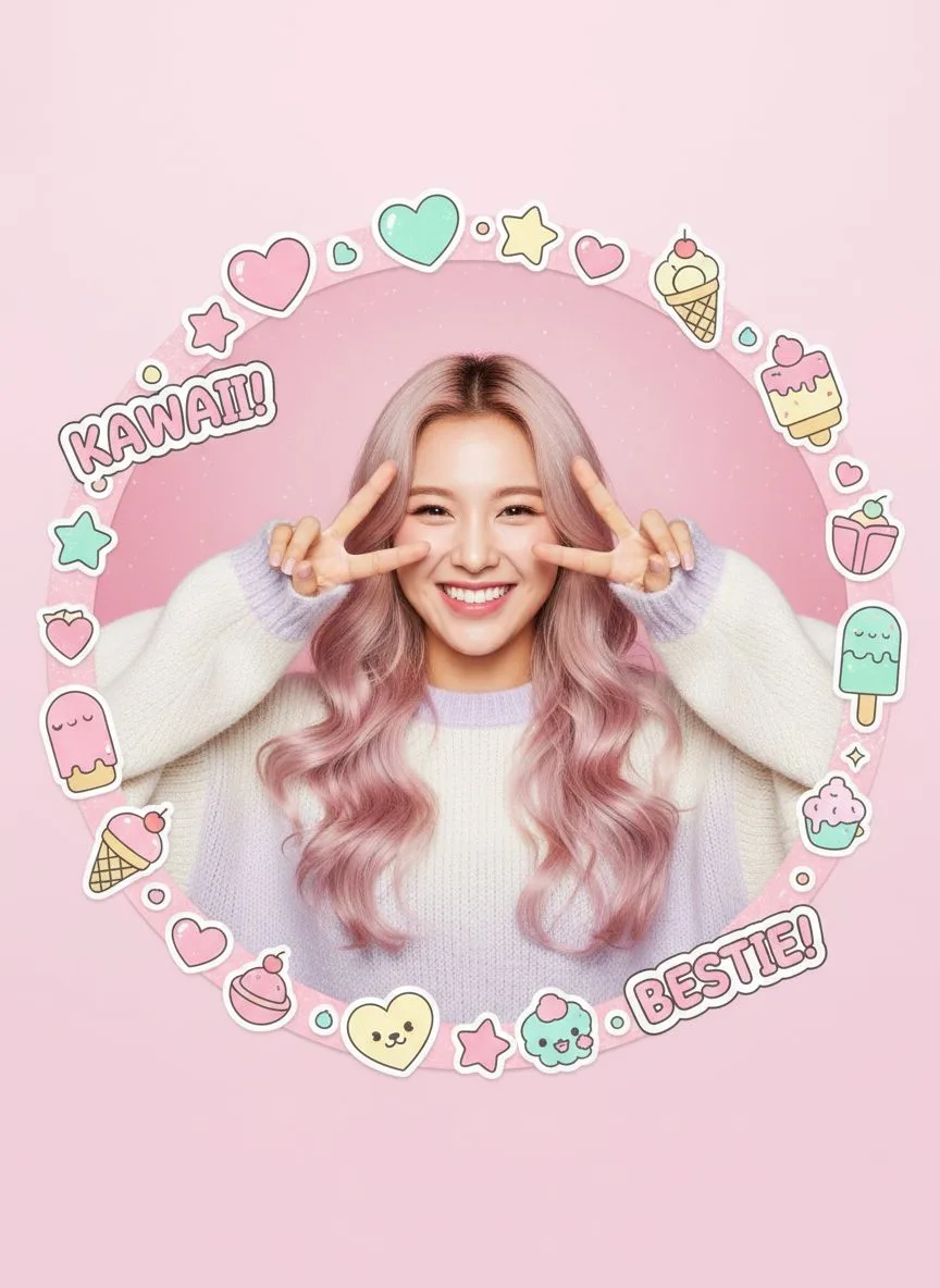 Example of the Korean Photobooth AI photoshoot pack