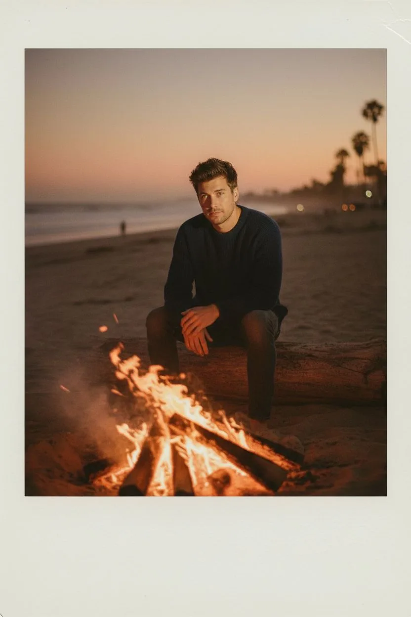 Example of the Polaroid Vintage AI photoshoot pack